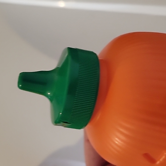 Vintage Halloween Pumpkin Blow Mold Water Juice Container Bottle - Picture 3 of 5